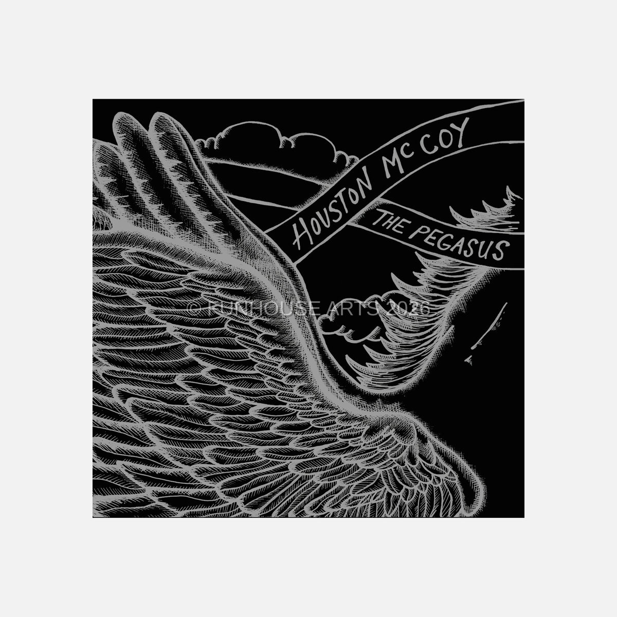 FH1254 Houston McCoy "The Pegasus" album cover, Pete Deangelo