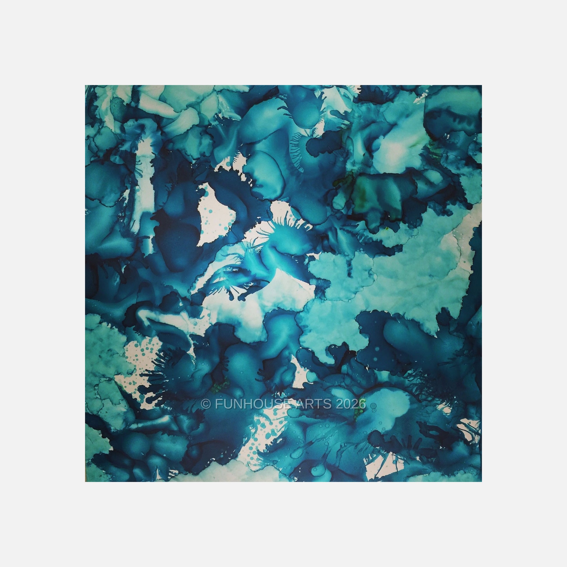 Delphinium — Alice Lipping, on gray background