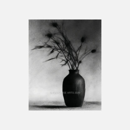 FH1206 Charcoal Still Life, cleared digital art print