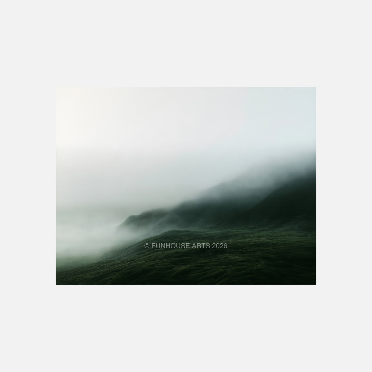 FH1208 Foggy Hillside, cleared digital art print