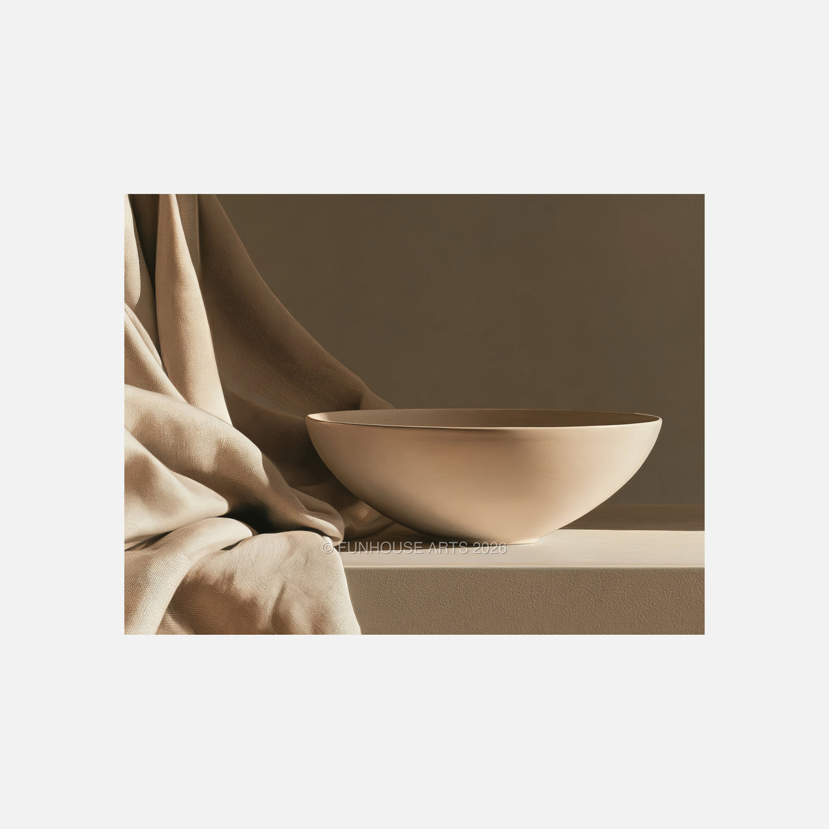 FH1209 Folded Linen and Ceramic, cleared digital art print