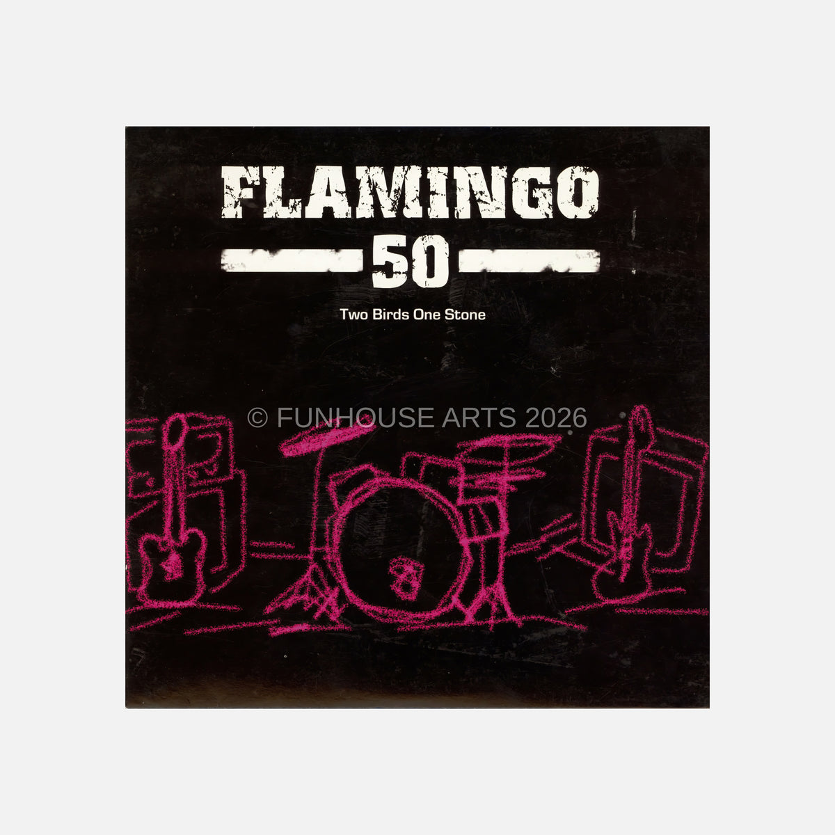 FH1253 Flamingo 50 "Two Birds One Stone" album cover, Pete Deangelo