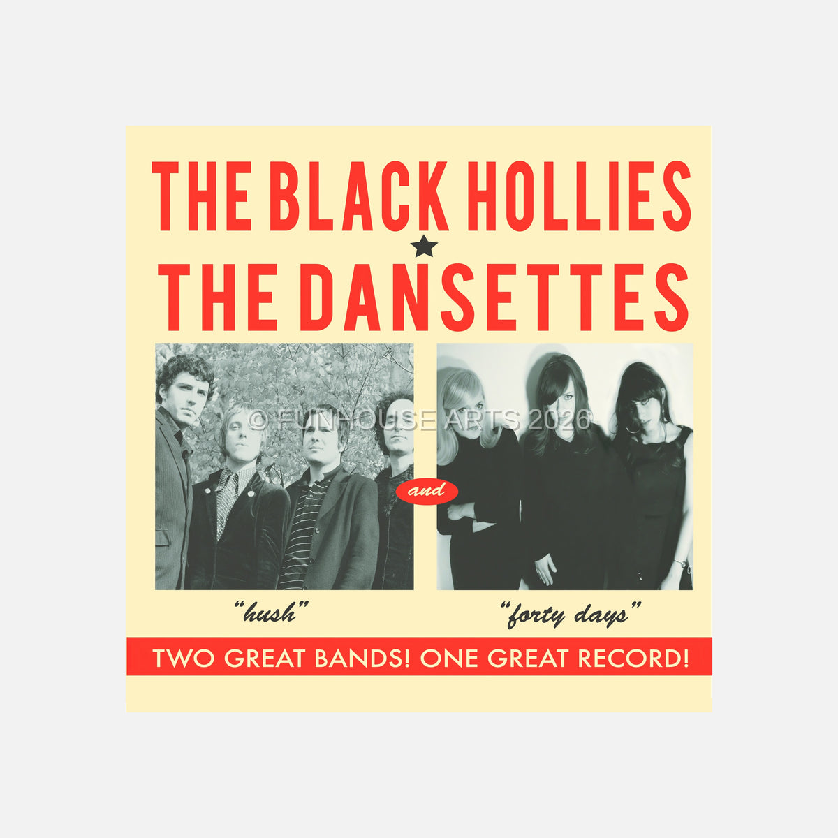 FH1255 The Black Hollies / The Dansettes split record cover, Pete Deangelo