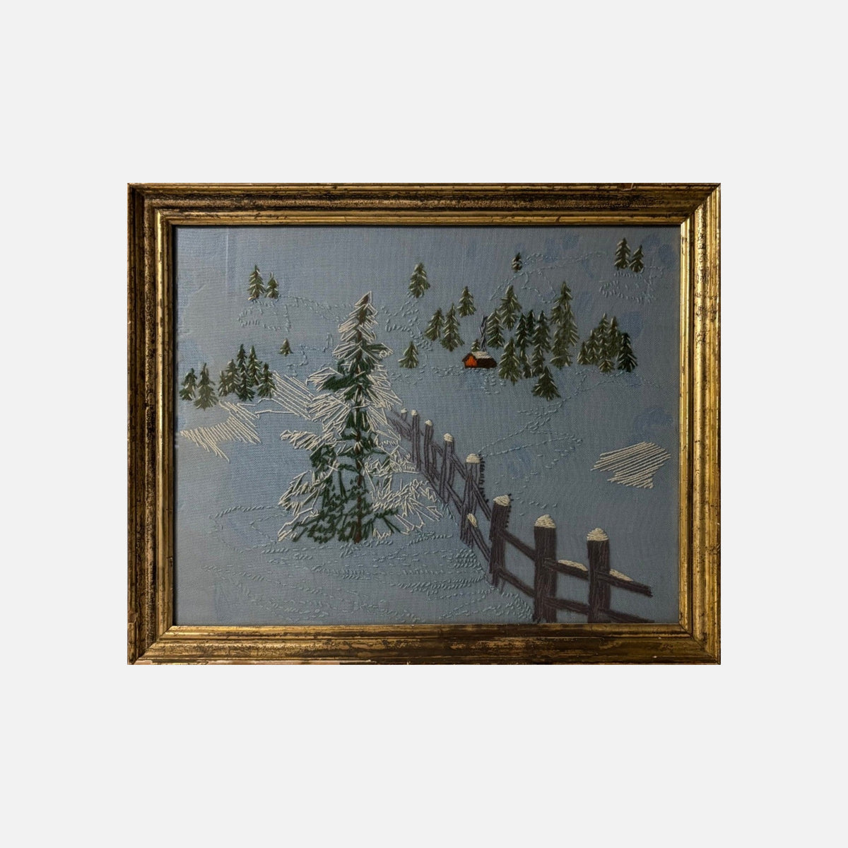 FH1259 Embroidered snowy field with pines, gray composite (2026-10-19)
