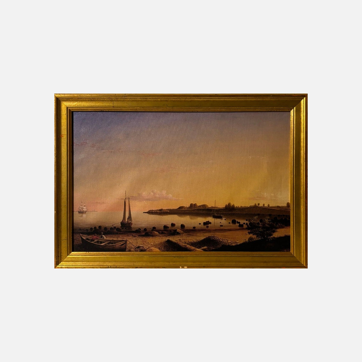 FH1270 Gloucester Harbor sunset after Lane, gray composite (2026-10-19)