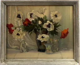 Floral artwork close-up